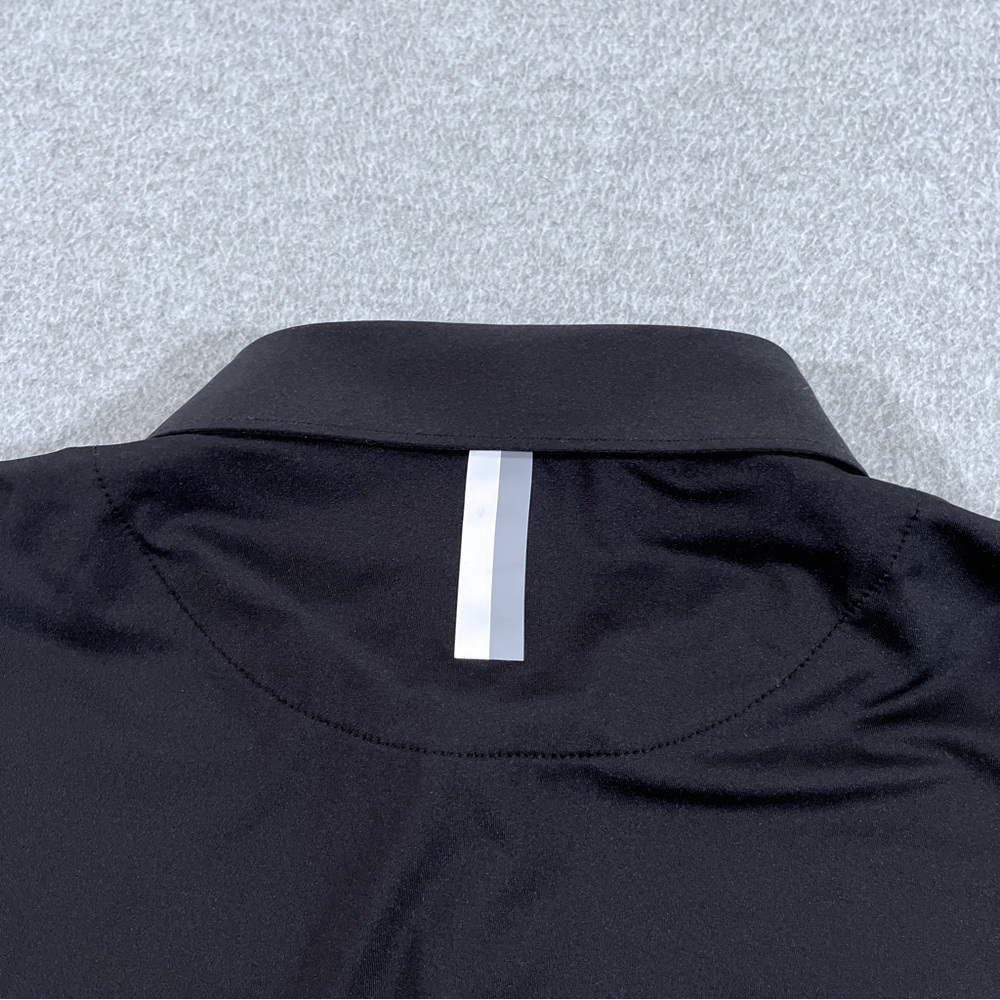 Rhoback Solid Black Mens Performance Polo Short S… - image 5